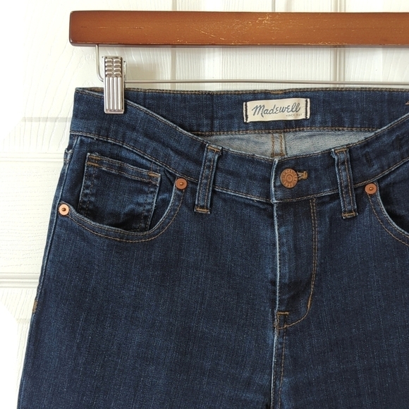 Madewell Classic Dark Indigo Wash Mid Rise Ankle Length Skinny Skinny Jeans 28 - Picture 12 of 15